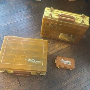 Vintage MAGNUM By PLANO Double Sided Portable Fishing Tackle Box Organizer Combo